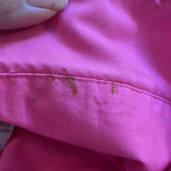 Vtg 70s Here’s A Hug bright pink shirt - Picture 9 of 12